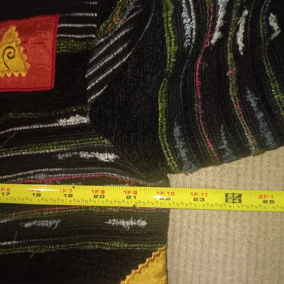 VTG Daniel K New York Women's M Blazer Jacket Aztec Neon Glass Button  Embroid - Picture 12 of 13